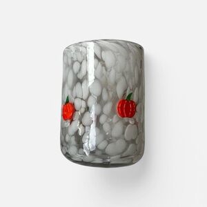 Anthropologie Icon Juice Glass Mystic Halloween Pumpkin Edition